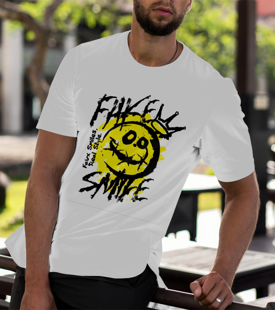 Fake Smile Faux Smiles Real Style Smiley Crown T-Shirt