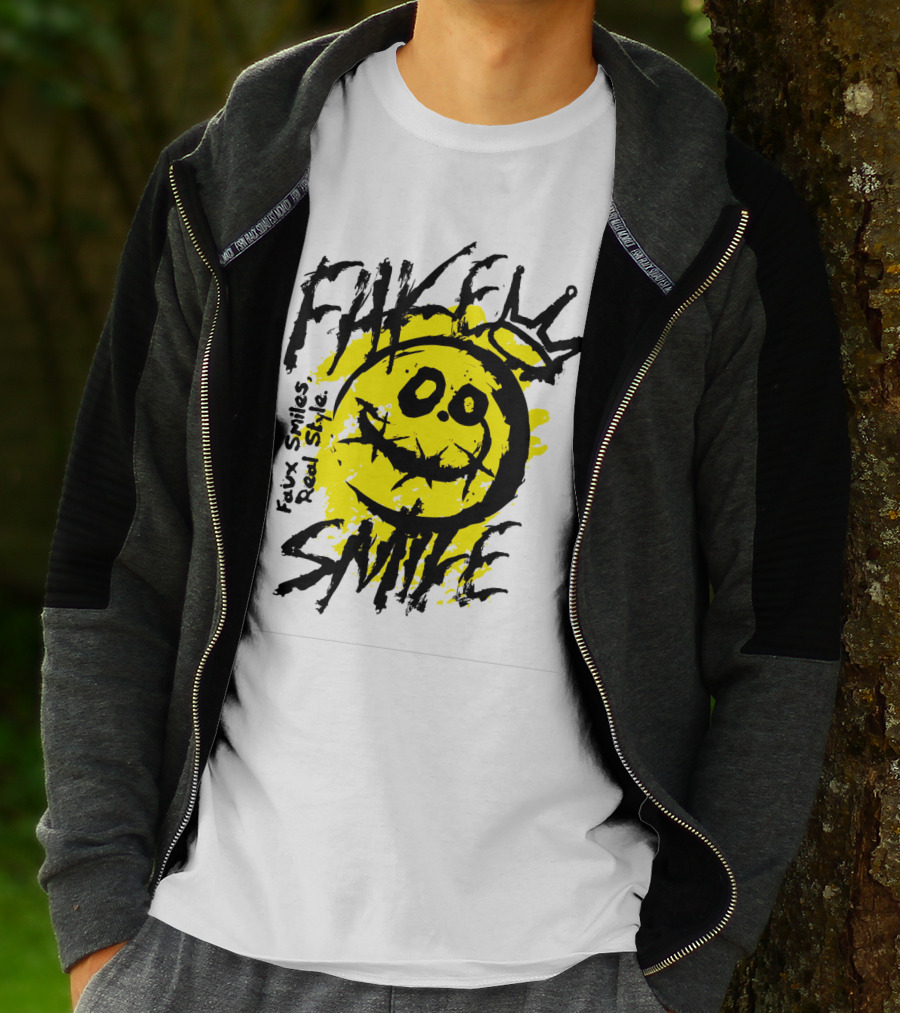 Fake Smile Faux Smiles Real Style Smiley Crown T-Shirt