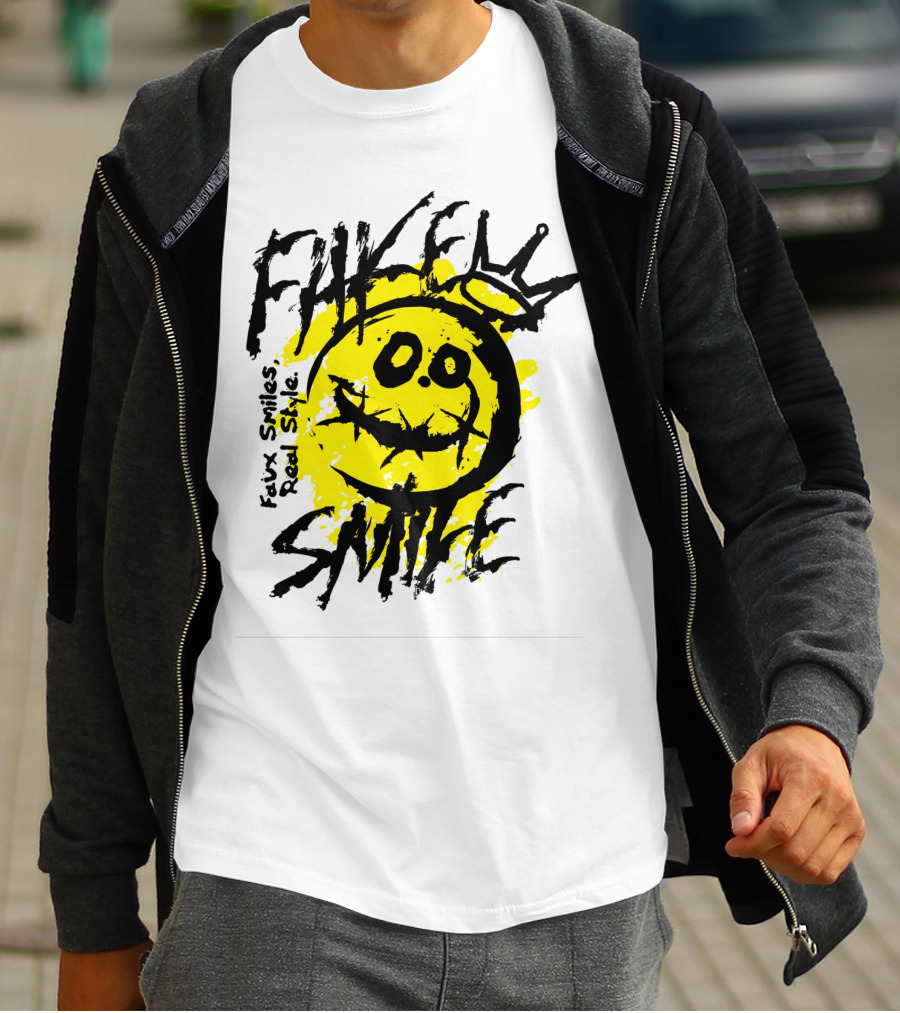 Fake Smile Faux Smiles Real Style Smiley Crown T-Shirt