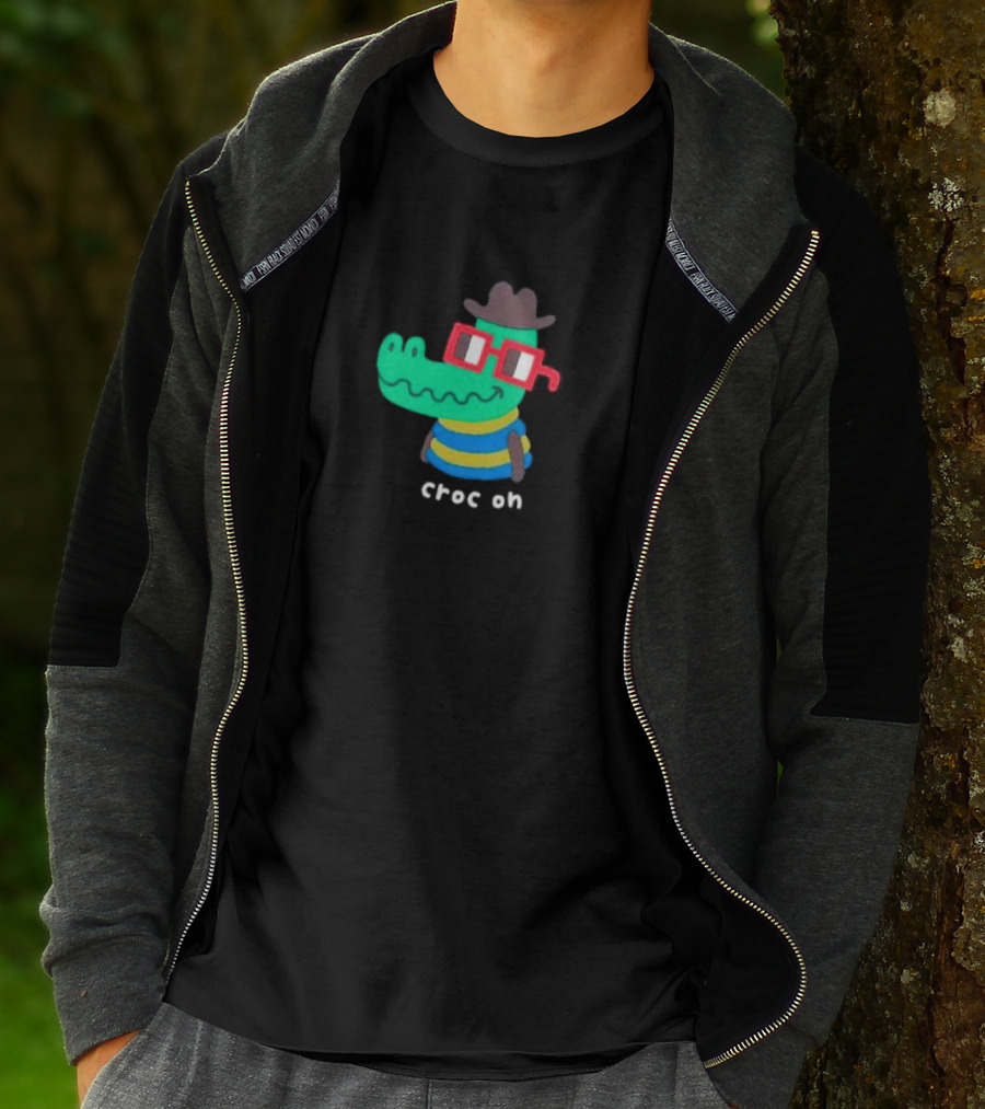 Nouns Croc On With Hat And Glasses T-Shirt