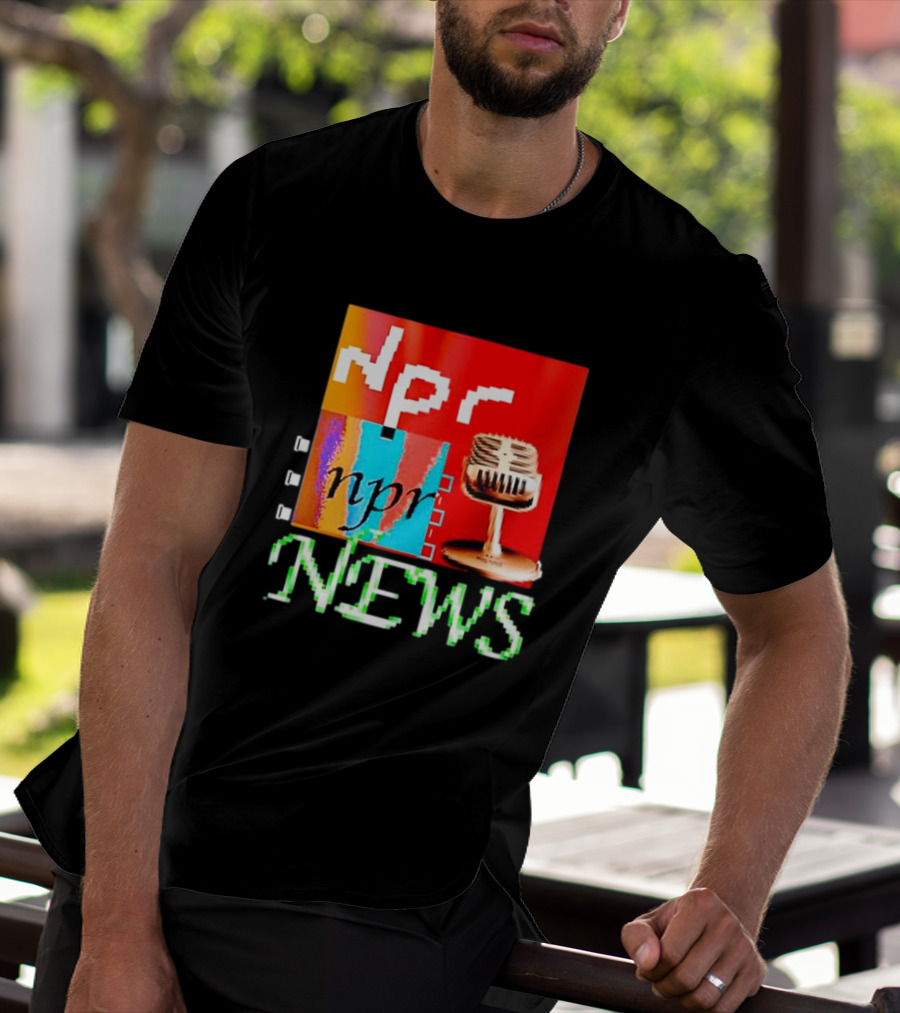 Npr Tiktok Npr News Microphone T-Shirt
