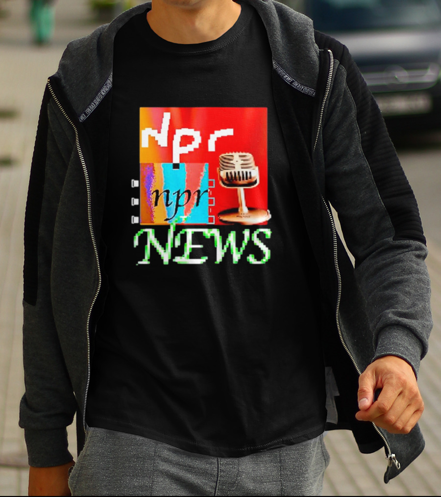 Npr Tiktok Npr News Microphone T-Shirt