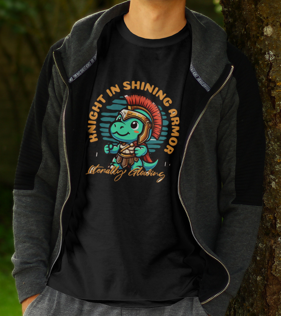 Knight In Shining Armor Literally Glowing Baby Knight T-Shirt