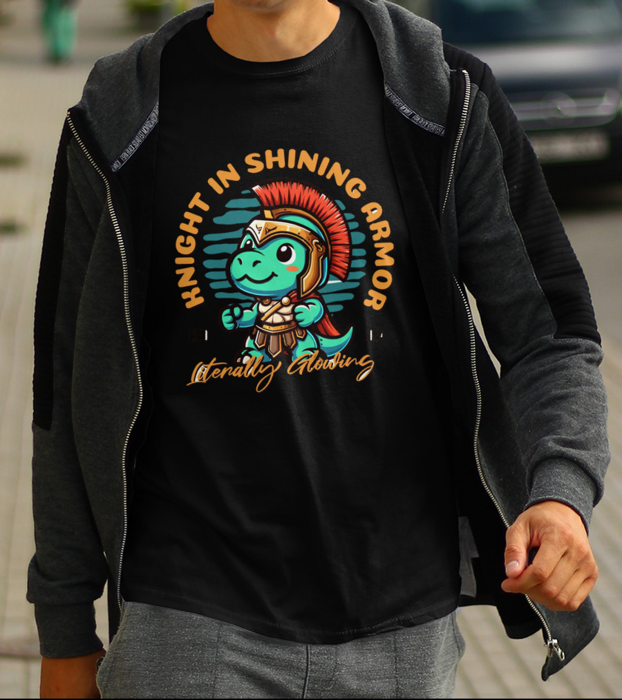 Knight In Shining Armor Literally Glowing Baby Knight T-Shirt