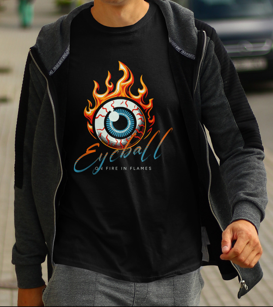 Eyeball On Fire In Flames T-Shirt