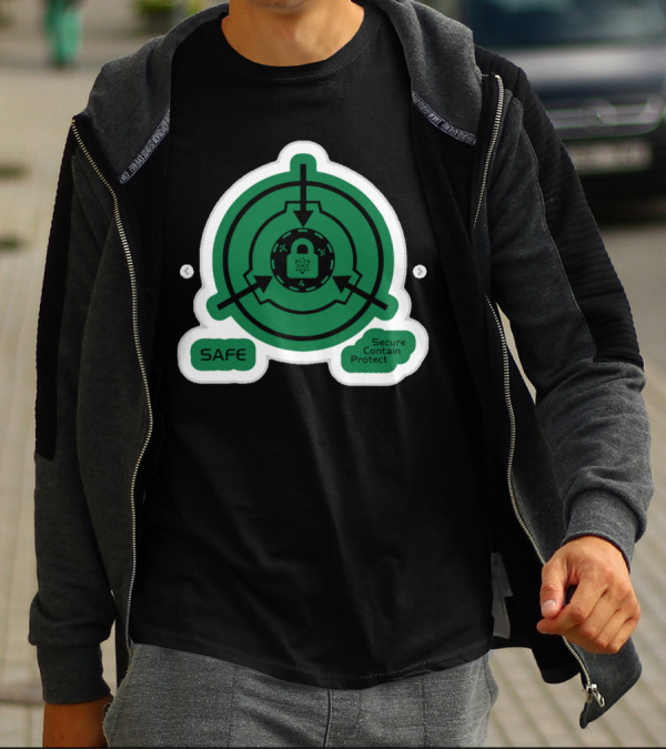 SCP Foundation Safe Classification Secure Contain Protect Lock T-Shirt