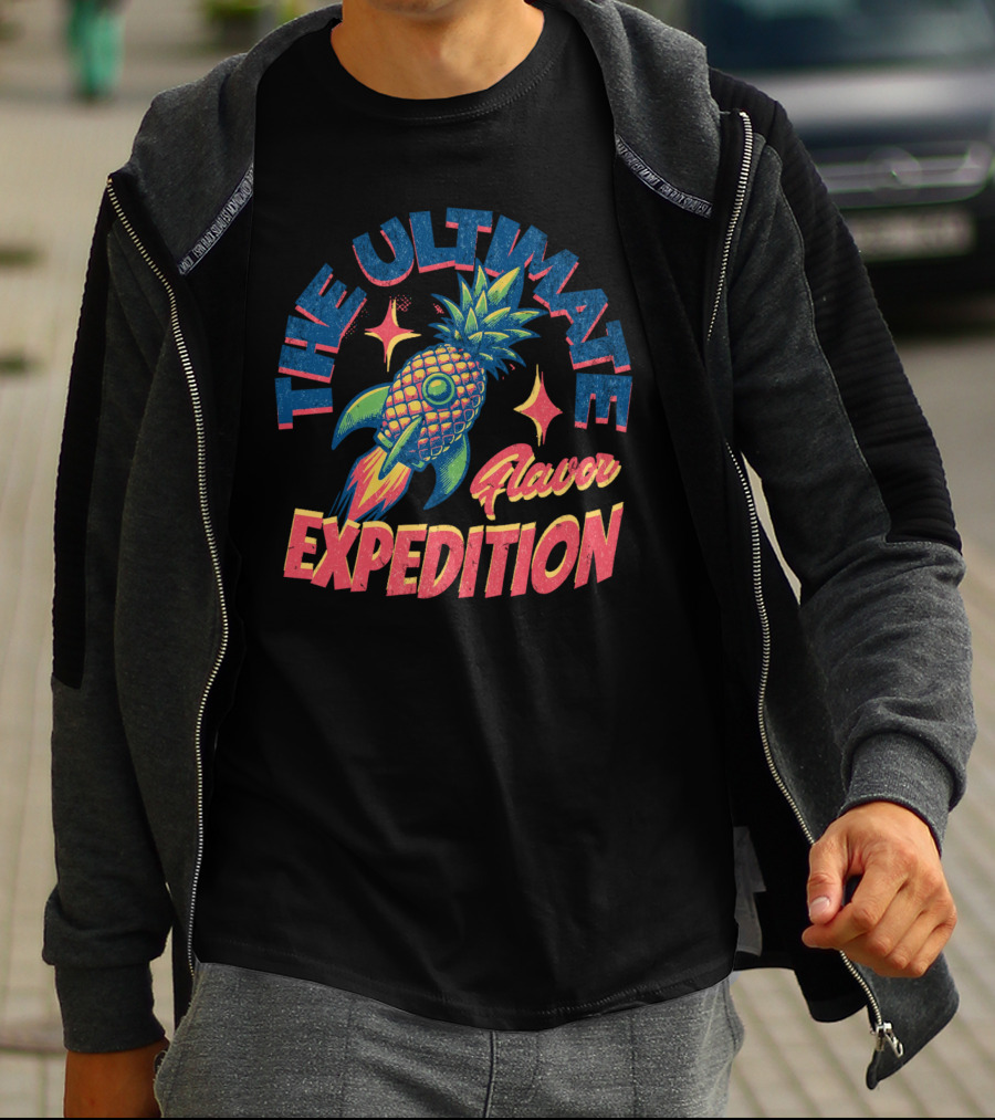 The Ultimate Flavor Expedition Pineapple Rocket Adventure T-Shirt