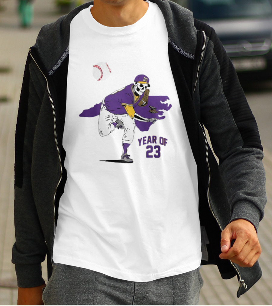 Year Of 23 EC Skeleton Baseball Pitcher T-Shirt