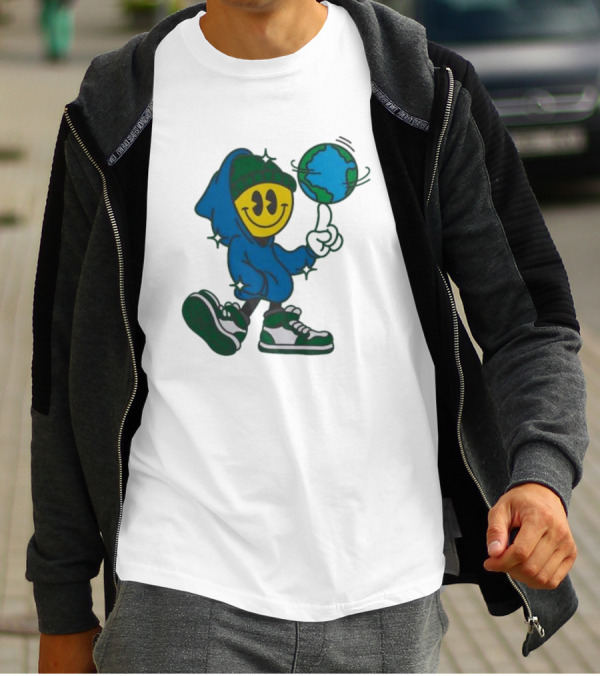Globe Spinner Connor Price Smiley Face Hoodie Character T-Shirt