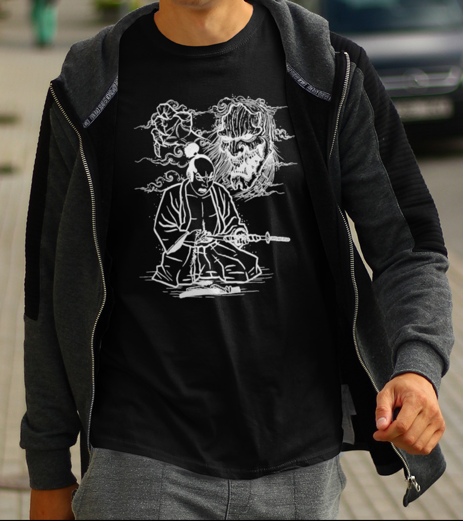 Seppuku Samurai Ghost In Signs Of The Swarm T-Shirt