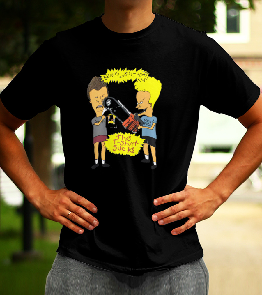 Beavis And Butt-head Death Rock This T-Shirt Sucks Vintage 1994 T-Shirt