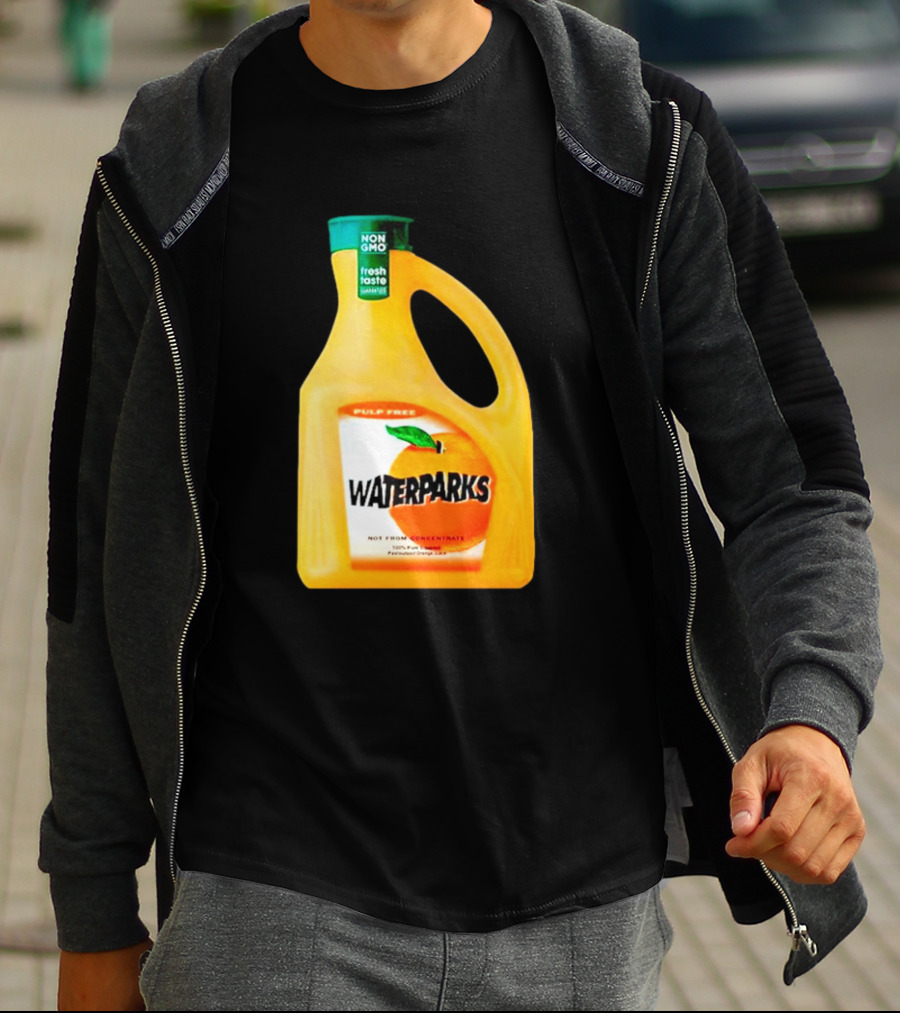Waterparks Non-GMO Fresh Taste Orange Juice Pulp Free T-Shirt