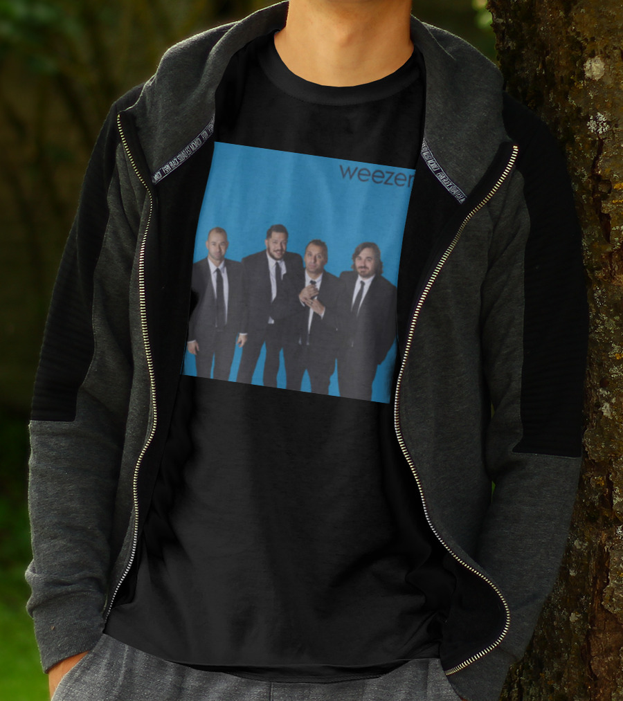 Weezer Impractical Jokers Blue Album Cover Homage T-Shirt