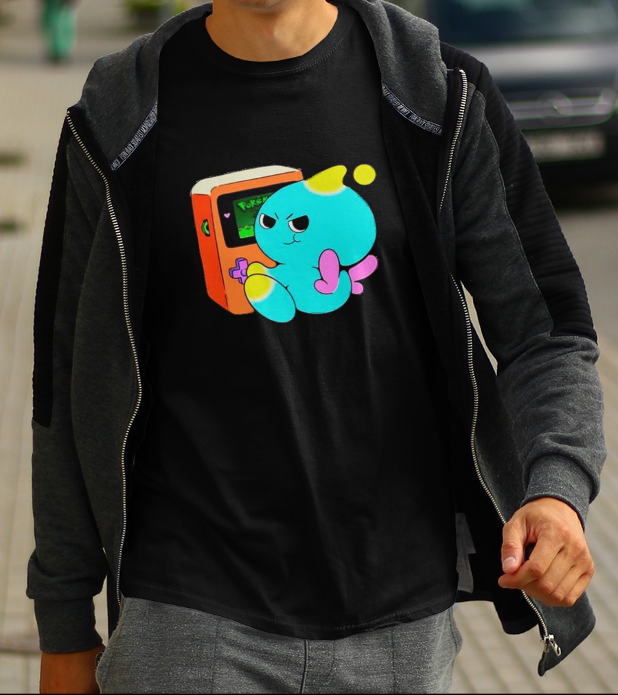You Keep Playing Ur Silly Little Games Cartoon Creature With Game Console T-Shirt