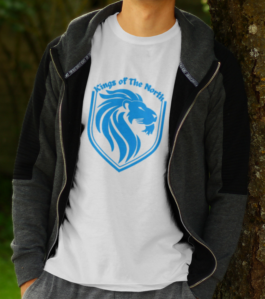 Detroit Lions Blue Crest Kings Of The North T-Shirt