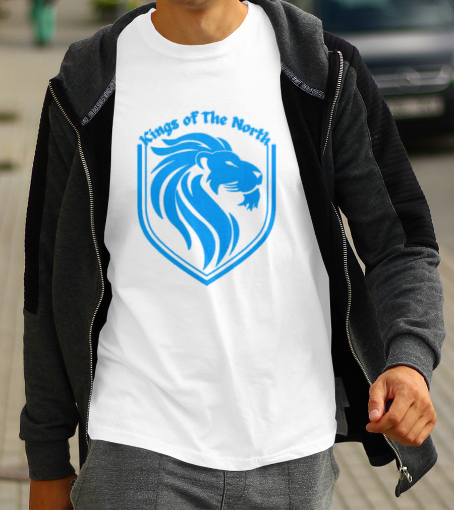 Detroit Lions Blue Crest Kings Of The North T-Shirt