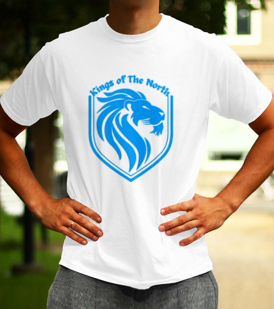 Detroit Lions Blue Crest Kings Of The North T-Shirt