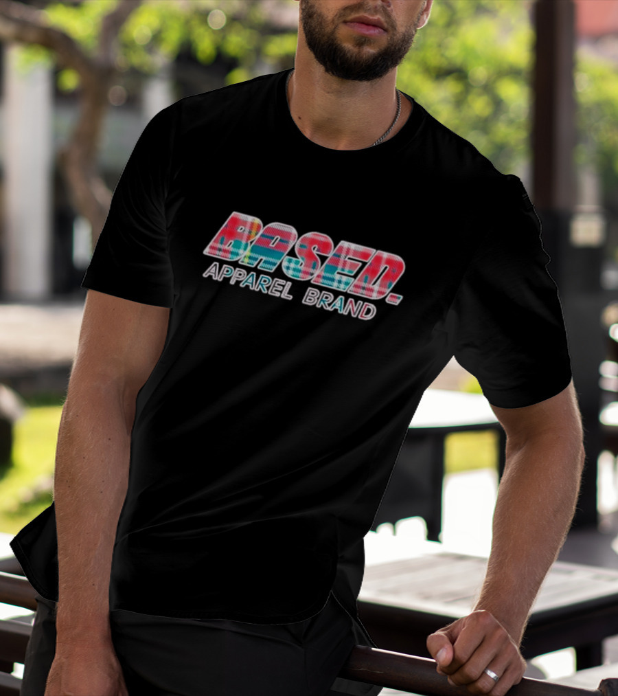 Based. Holiday Plaid Apparel Brand T-Shirt