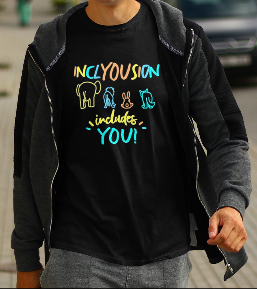 Inclyousion Includes You Animal Outlines T-Shirt