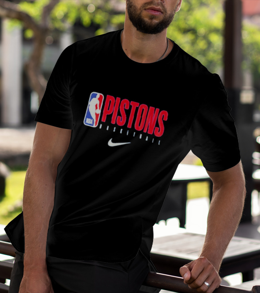 Pistons Basketball NBA Logo Joe Johnson Detroit Pistons T-Shirt