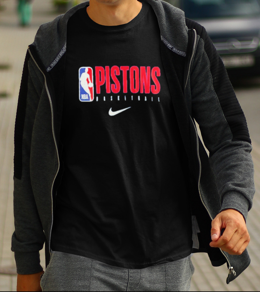 Pistons Basketball NBA Logo Joe Johnson Detroit Pistons T-Shirt
