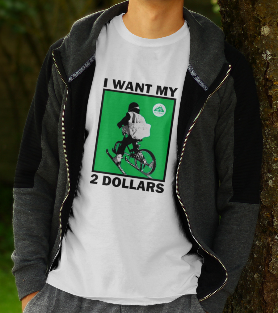 I Want My 2 Dollars Johnny Gasparini Ski Bike T-Shirt