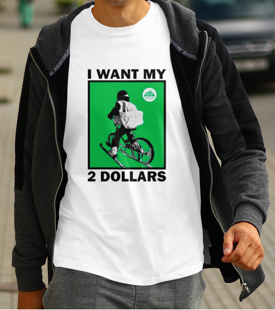 I Want My 2 Dollars Johnny Gasparini Ski Bike T-Shirt