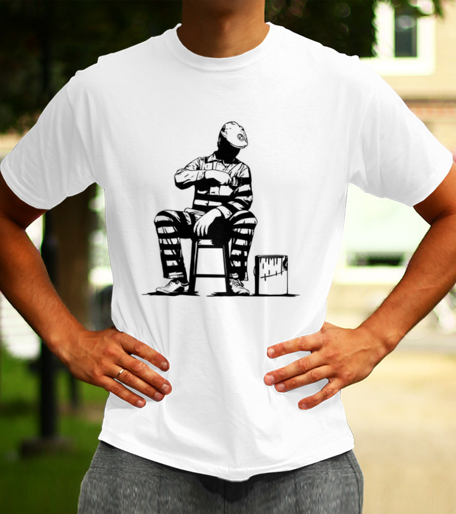 Dolk Prison Painter Sits With Paint Bucket T-Shirt