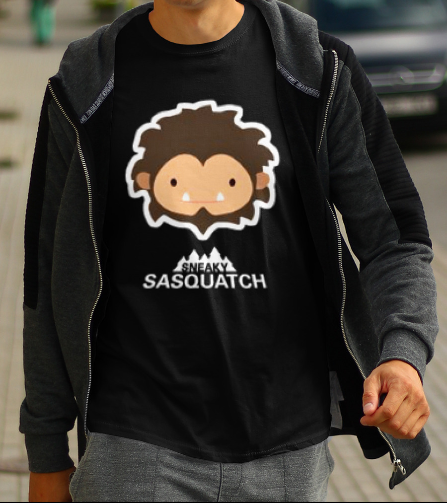 Sneaky Sasquatch Head On Black Gildan Ultra Cotton T-Shirt