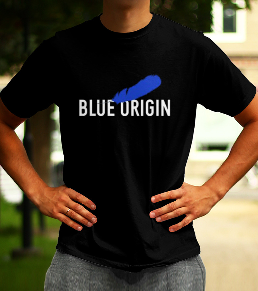 Blue Origin Feather Logo Print T-Shirt