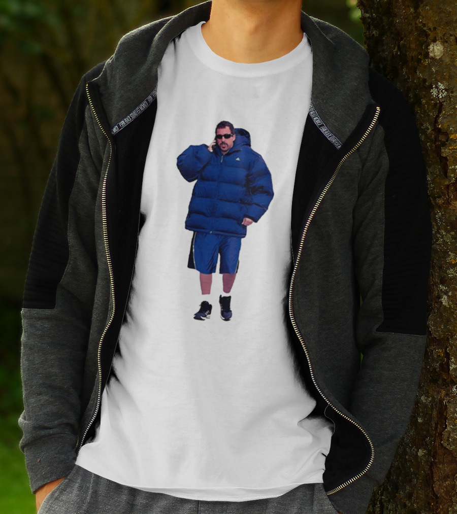 Fakehandshake Hot N Cold Walking In Puffer Jacket And Shorts T-Shirt