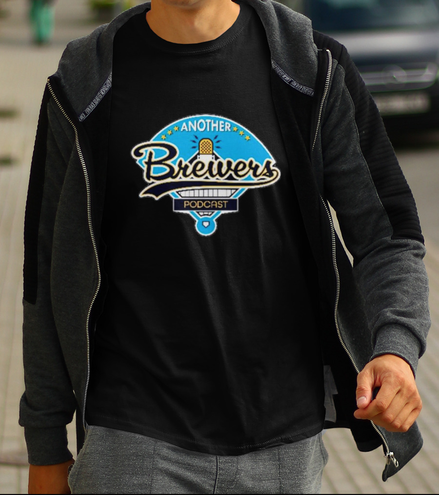 Another Brewers Podcast Blue Microphone And Baseball Diamond T-Shirt