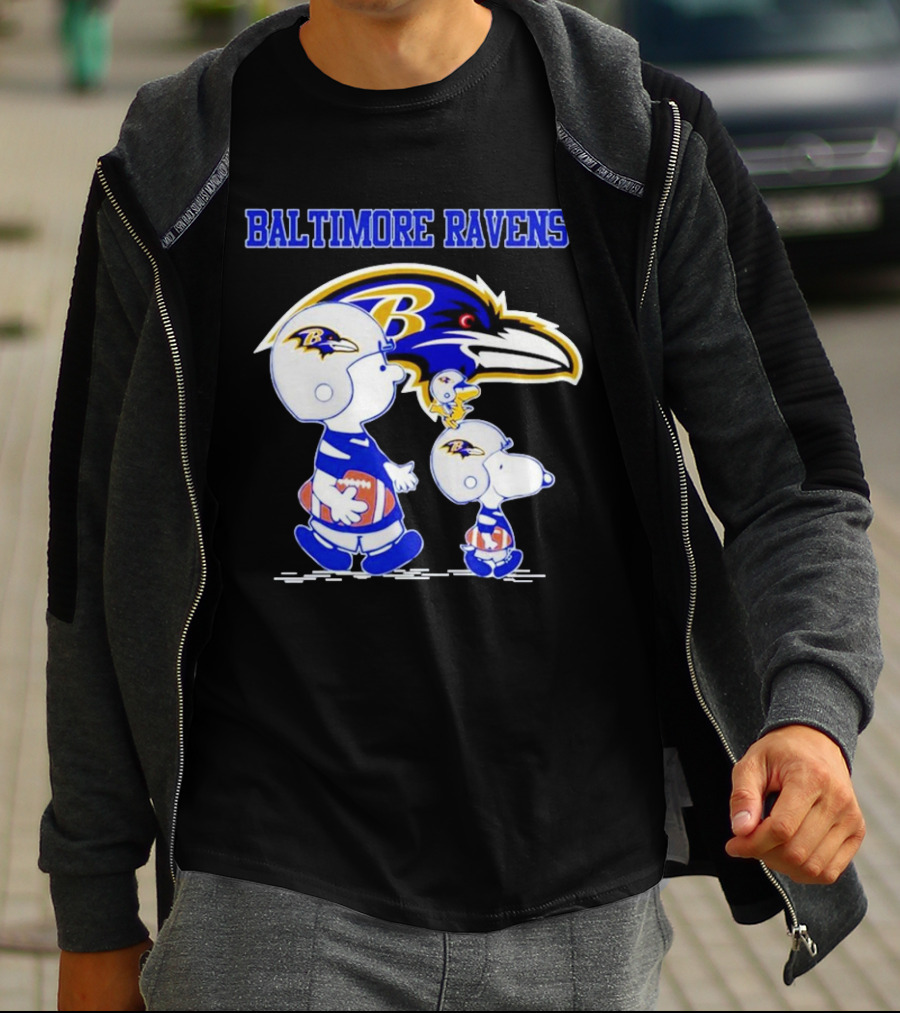 Baltimore Ravens Snoopy Football Helmets Ravens T-Shirt
