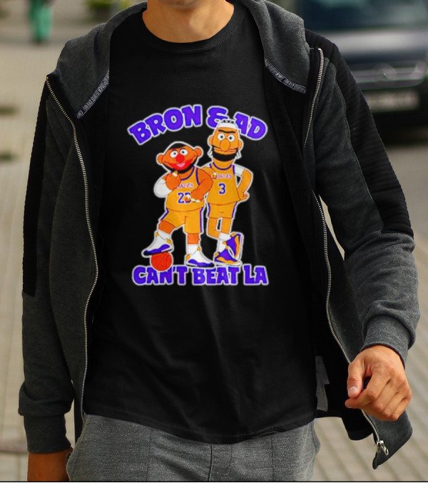 Bron And AD Can't Beat LA Lakers Parody Basketball Duo T-Shirt