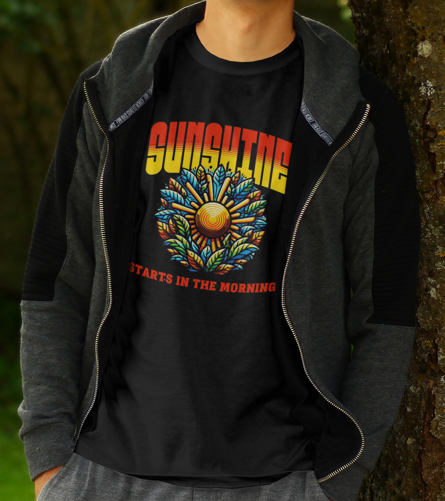 Sunshine Starts In The Morning Sunflower T-Shirt