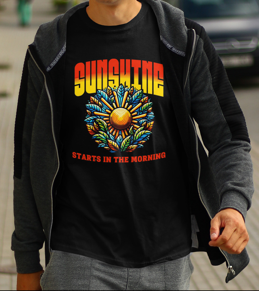 Sunshine Starts In The Morning Sunflower T-Shirt