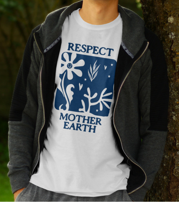 Respect Mother Earth Flower Stars Boho T-Shirt