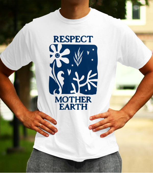 Respect Mother Earth Flower Stars Boho T-Shirt