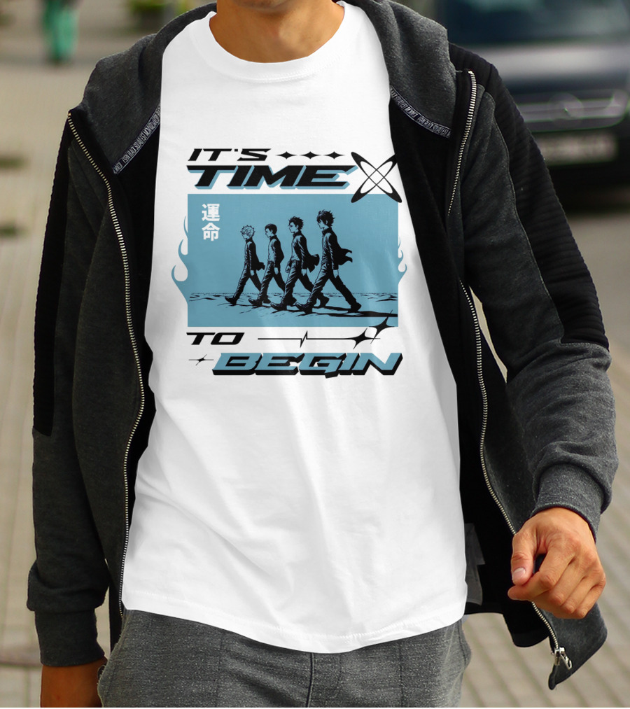 IT'S TIME TO BEGIN 運命 Walking Quartet T-Shirt