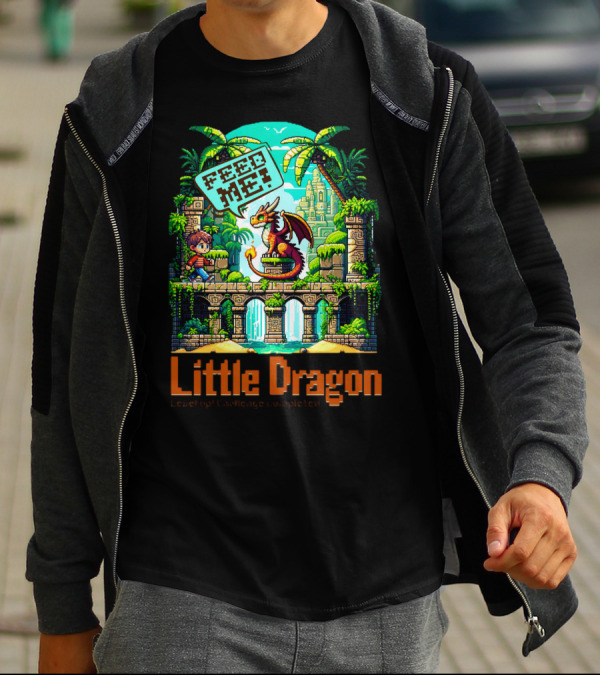 Little Dragon Feed Me Level Up Challenge Completed T-Shirt