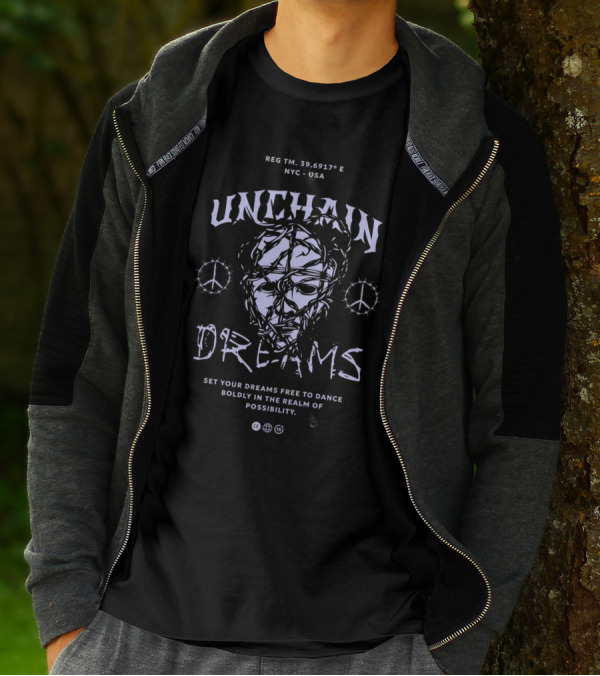 UNCHAIN DREAMS NYC USA Peace Symbols Realm Of Possibility T-Shirt