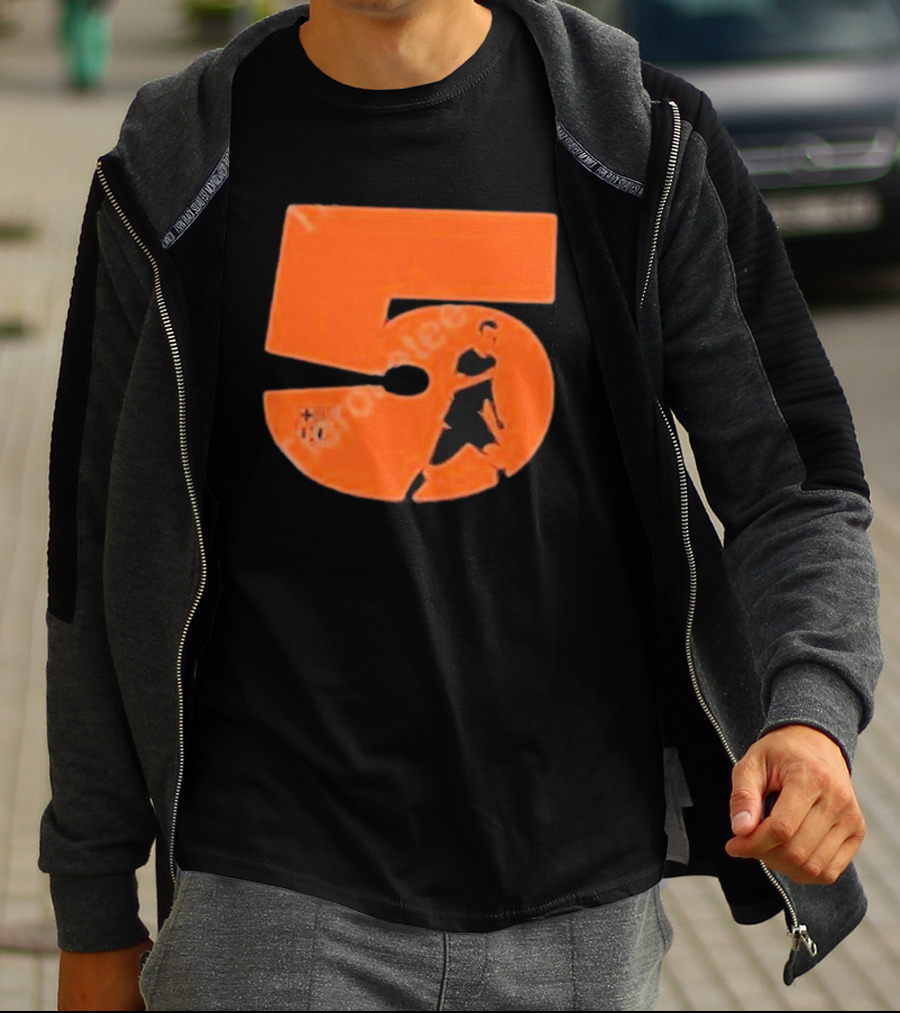 Sergio Number 5 Orange Soccer Player T-Shirt