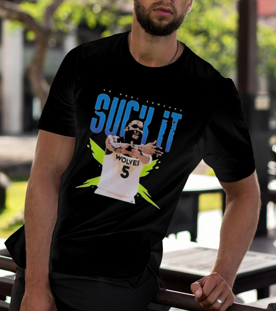 Anthony Edwards Wolves Basketball Suck It T-Shirt