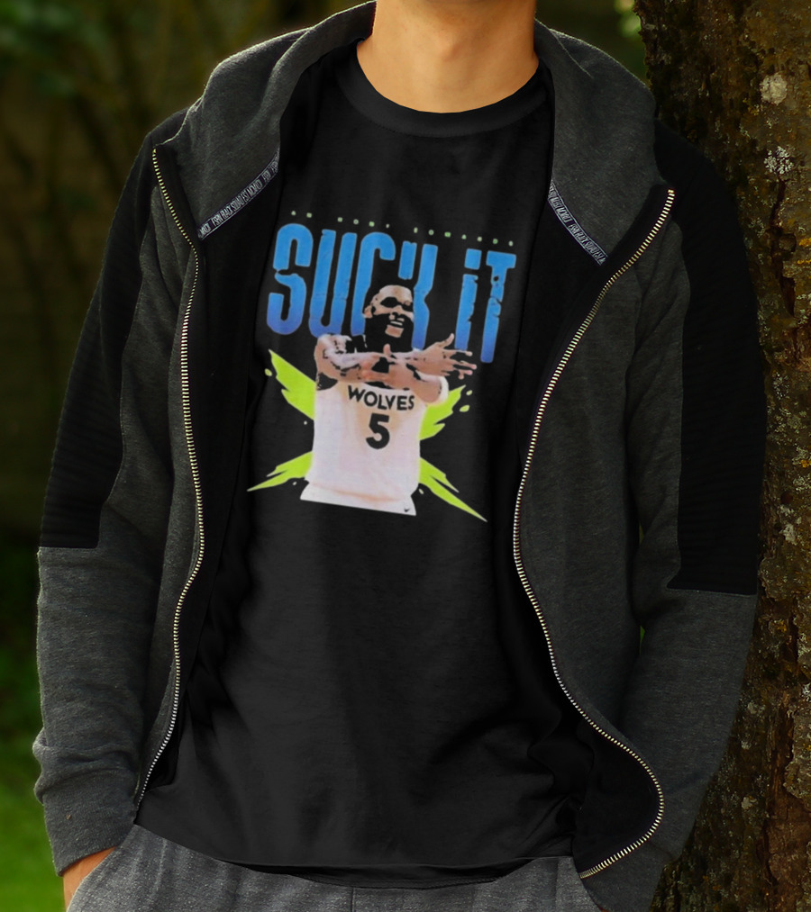 Anthony Edwards Wolves Basketball Suck It T-Shirt