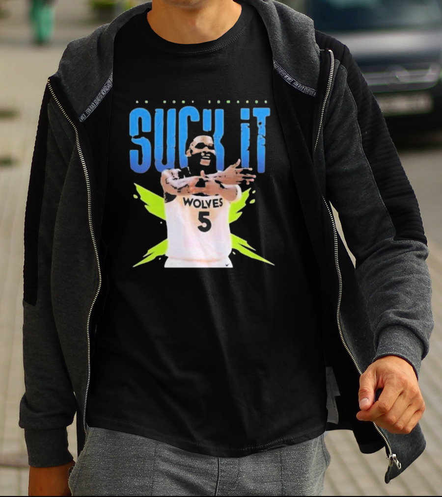 Anthony Edwards Wolves Basketball Suck It T-Shirt