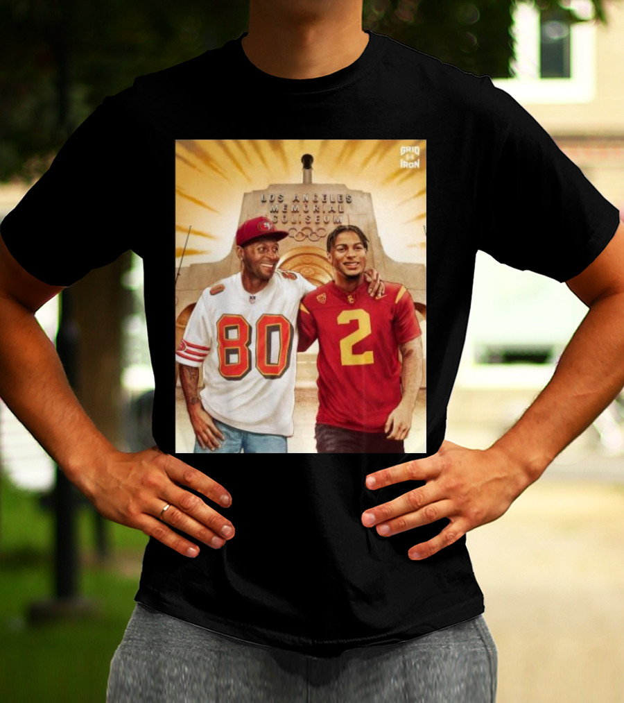 Gridiron Los Angeles Memorial Coliseum Football Legacy 80 2 T-Shirt