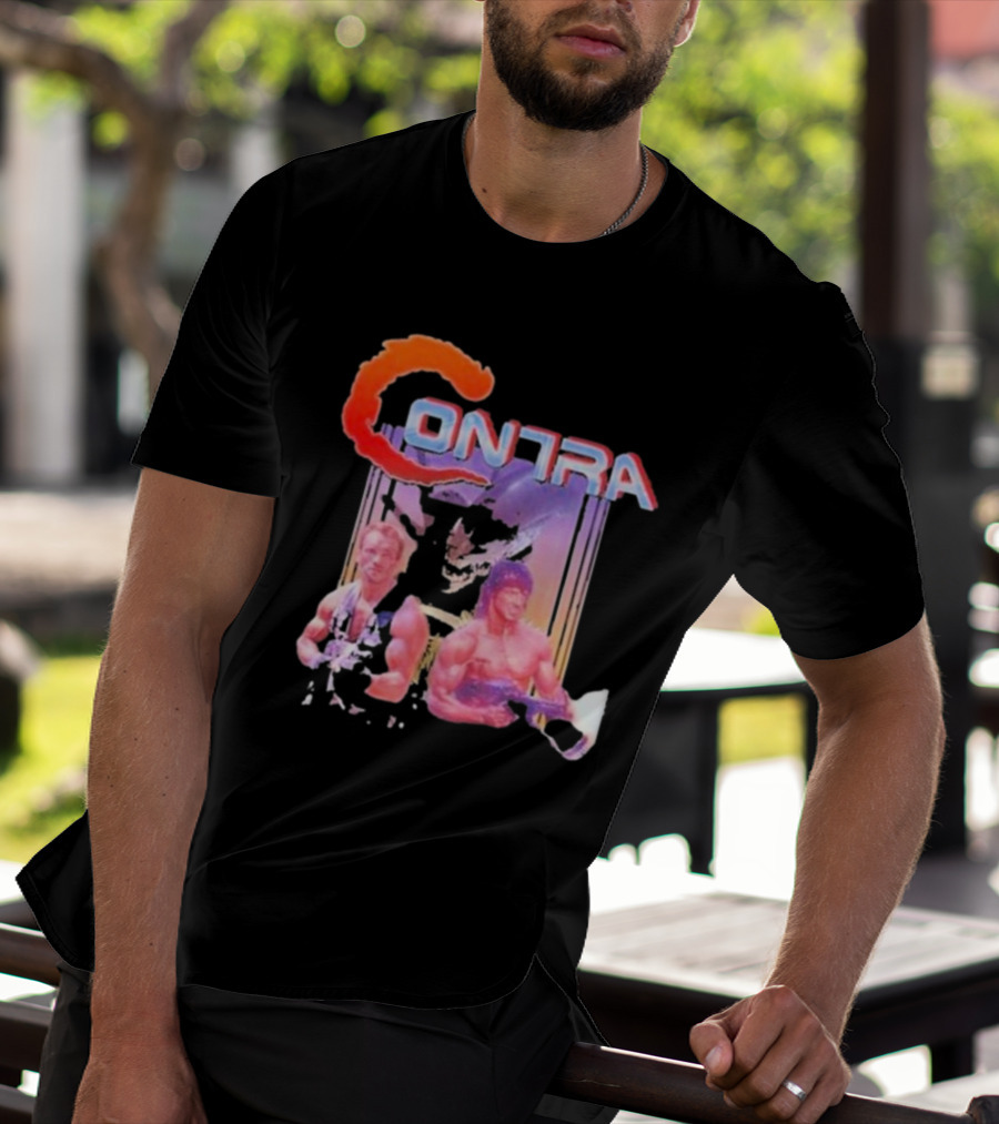 Contra Game Rambo The Terminator Fan Retro Gaming Iconic Duo T-Shirt