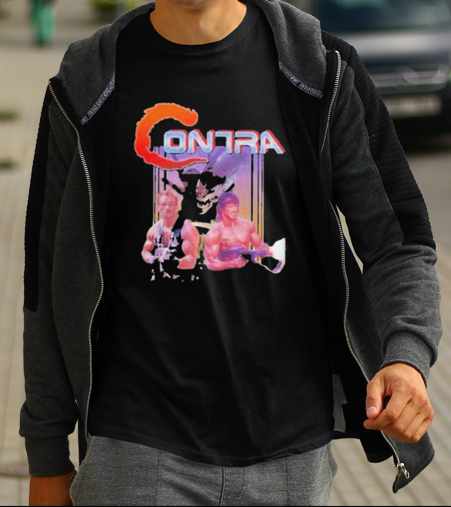Contra Game Rambo The Terminator Fan Retro Gaming Iconic Duo T-Shirt