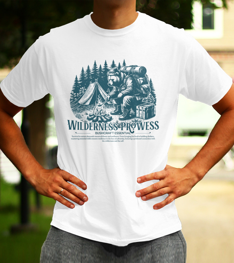 Wilderness Prowess Bushcraft Essential Survival In Nature Canvas T-Shirt