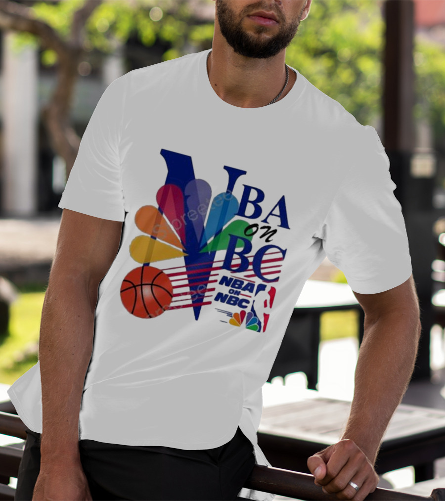 NBA On NBC Vintage Logo J. Kyle Mann Basketball T-Shirt